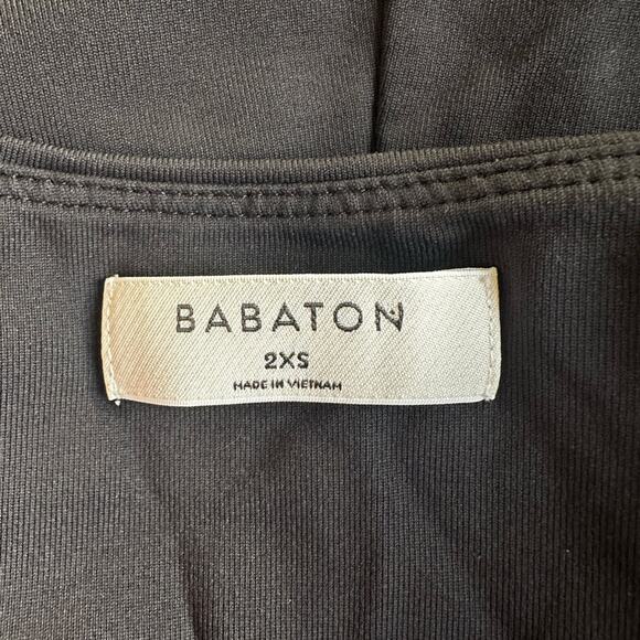 Aritzia Babaton Black V Neck Romper XXS Athletic Athleisure Loungewear Vacation - Picture 3 of 7